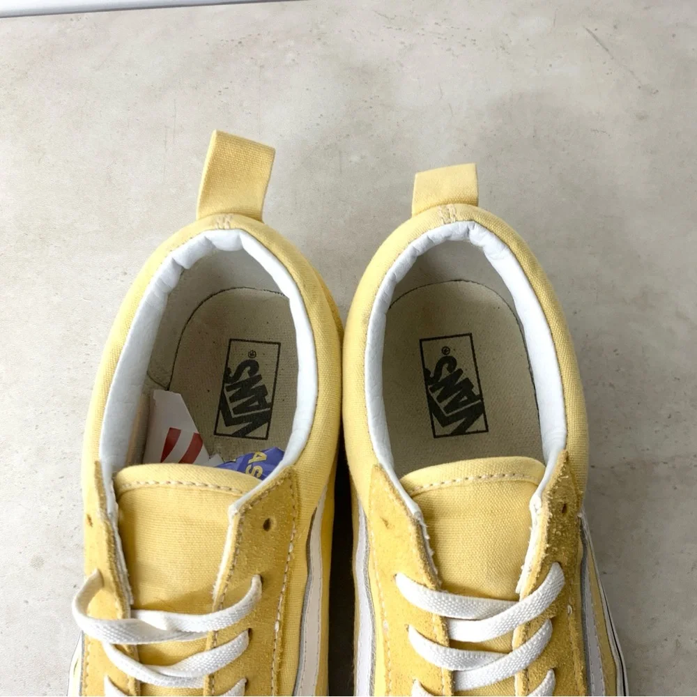 Vans Sneakers‎ Kids Size 6.5 Shoes Yellow Suede Old Skool Slip On Boys Girls